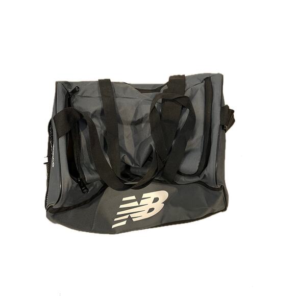 New Balance Medium Gray Black Gym Bag 18"x12"x12" - Picture 2 of 6